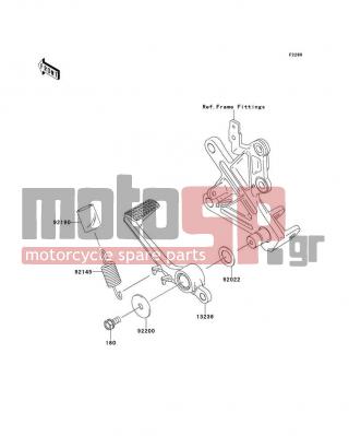 KAWASAKI - NINJA® ZX™-10R ABS 2012 -  - Brake Pedal/Torque Link - 180BA0614 - BOLT-UPSET-WS,6X14