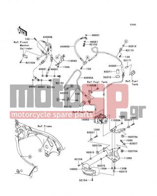 KAWASAKI - NINJA® ZX™-10R ABS 2012 -  - Brake Piping - 92173-0786 - CLAMP