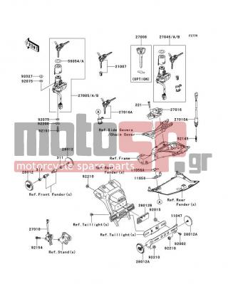 KAWASAKI - NINJA® ZX™-10R ABS 2012 -  - Ignition Switch/Locks/Reflectors - 92002-1132 - BOLT,6X12