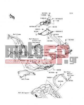 KAWASAKI - NINJA® ZX™-10R ABS 2012 - Body Parts - Rear Fender(s) - 92161-0989 - DAMPER,10X25X5