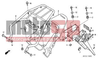 HONDA - XR125L (ED) 2005 - Body Parts - REAR FENDER - 37101-GT5-000 - RUBBER, SPEEDOMETER