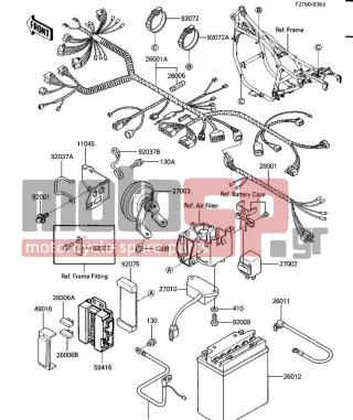 KAWASAKI - ZL600 ELIMINATOR 1987 -  - CHASSIS ELECTRICAL EQUIPMENT - 92072-056 - BAND,WIRING HARNESS