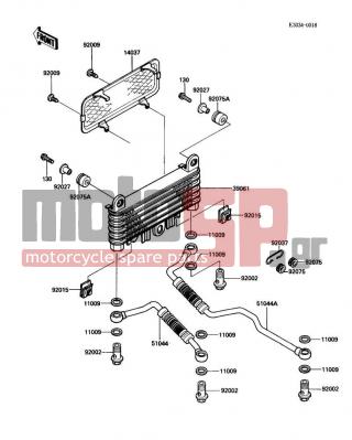 KAWASAKI - CONCOURS 1986 - Engine/Transmission - Oil Cooler - 92009-1261 - SCREW,TAPPING,6MM