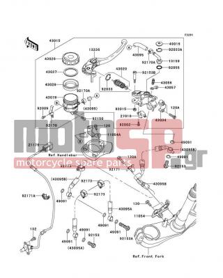 KAWASAKI - NINJA® ZX™-14R 2012 -  - Front Master Cylinder - 43015-0150 - CYLINDER-ASSY-MASTER,FR