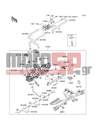 KAWASAKI - NINJA® ZX™-14R 2012 - Engine/Transmission - Throttle - 92171-1185 - CLAMP