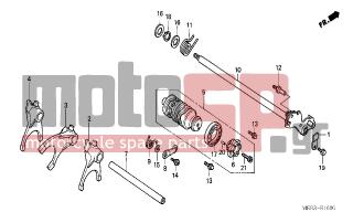 HONDA - CBR600RR (ED) 2004 - Κινητήρας/Κιβώτιο Ταχυτήτων - GEARSHIFT DRUM - 94510-14000- - CIRCLIP, EXTERNAL, 14MM