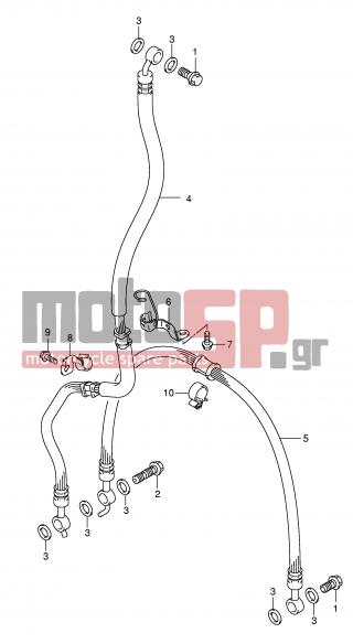 SUZUKI - GSF650 (E2) 2006 - Brakes - FRONT BRAKE HOSE (GSF650K5/UK5/SK5/SUK5/K6/UK6/SK6/SUK6) - 59480-38G00-000 - HOSE, FRONT BRAKE NO.1