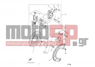 YAMAHA - IT200 (EUR) 1986 - Brakes - FRONT BRAKE CALIPER - 56A-25919-10-00 - Support, Pad