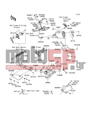 KAWASAKI - NINJA® ZX™-6R 2012 -  - Muffler(s) - 55020-0493 - GUARD,FR