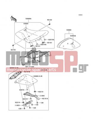 KAWASAKI - NINJA® ZX™-6R 2012 - Body Parts - Seat - 53065-0017-660 - COVER SEAT,M.S.BLACK
