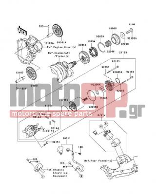 KAWASAKI - NINJA® ZX™-6R 2012 -  - Starter Motor - 92153-1521 - BOLT,TORX,10X38