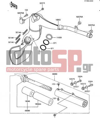 KAWASAKI - KX500 1986 -  - MUFFLER - 11009-1253 - GASKET,EXHAUST PIPE