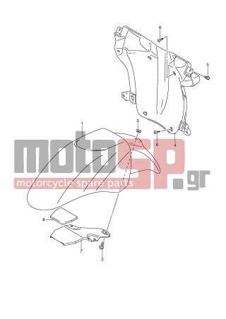 SUZUKI - UX150 (E2) Sixteen 2010 - Body Parts - FRONT FENDER (MODEL L0) - 03541-0516B-000 - SCREW