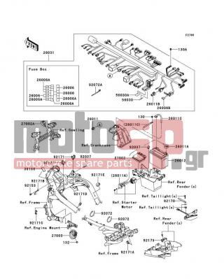 KAWASAKI - VERSYS® 2012 -  - Chassis Electrical Equipment - 26031-0956 - HARNESS,MAIN