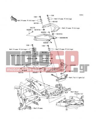KAWASAKI - VERSYS® 2012 - Body Parts - Seat Cover - 92152-0546 - COLLAR,9.2X13.8X12.5