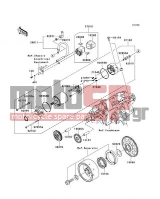 KAWASAKI - VERSYS® 2012 -  - Starter Motor - 13107-1106 - SHAFT,IDLE GEAR