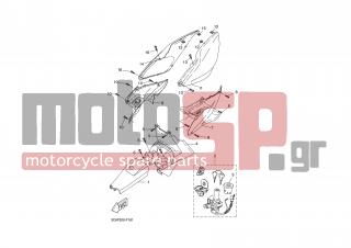 YAMAHA - YQ50 (GRC) 2008 - Body Parts - SIDE COVER - 5BR-F1711-10-00 - Cover, Side 1
