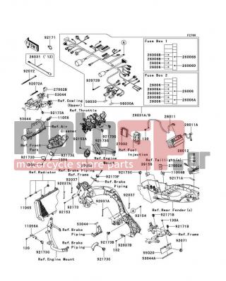 KAWASAKI - VERSYS® 1000 (EUROPEAN) 2012 -  - Chassis Electrical Equipment - 92173-0799 - CLAMP,CLIP