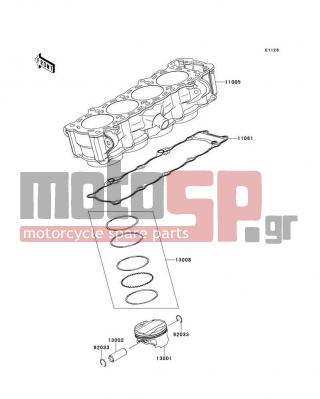 KAWASAKI - VERSYS® 1000 (EUROPEAN) 2012 - Κινητήρας/Κιβώτιο Ταχυτήτων - Cylinder/Piston(s) - 92033-1054 - RING-SNAP