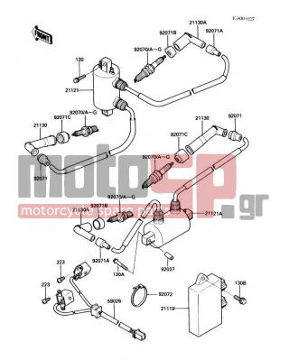 KAWASAKI - VULCAN 750 1986 -  - Ignition System - 21121-1125 - COIL-IGNITION,RR
