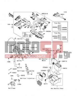 KAWASAKI - VULCAN® 1700 CLASSIC 2012 -  - Chassis Electrical Equipment - 92171-1423 - CLAMP,DIA=10
