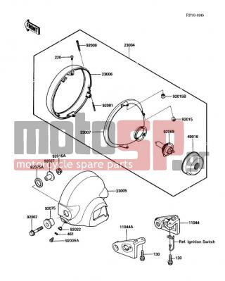 KAWASAKI - 454 LTD 1985 -  - Headlight(s) - 92015-1157 - NUT,5MM