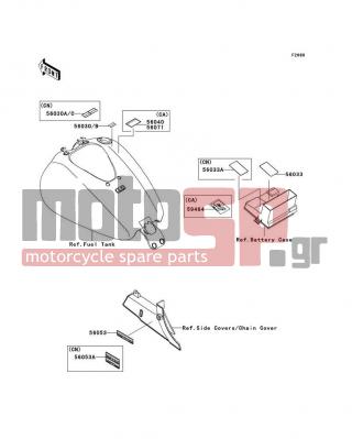 KAWASAKI - VULCAN® 1700 CLASSIC 2012 - Body Parts - Labels - 56053-0380 - LABEL-SPECIFICATION,TIRE&LOAD