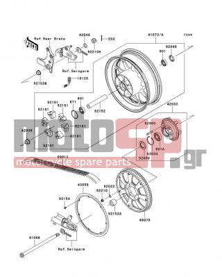 KAWASAKI - VULCAN® 1700 CLASSIC 2012 -  - Rear Wheel/Chain - 43058-0029 - RING,PULLEY