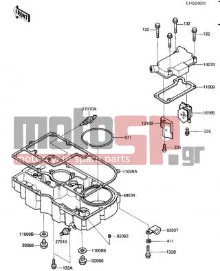 KAWASAKI - ELIMINATOR 1985 - Engine/Transmission - BREATHER COVER/OIL PAN - 92037-1539 - CLAMP,WIRING HARNESS