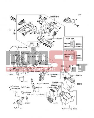 KAWASAKI - VULCAN® 1700 NOMAD™ 2012 -  - Chassis Electrical Equipment - 11055-0613 - BRACKET,CONNECTOR