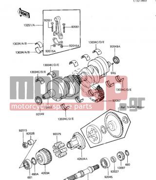 KAWASAKI - GPZ 1985 - Engine/Transmission - CRANKSHAFT/SECONDARY SHAFT - 92075-1070 - DAMPER RUBBER,COUPLNG