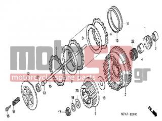HONDA - CBF1000A (ED) ABS 2006 - Engine/Transmission - CLUTCH - 22117-MEL-000 - GUIDE A, CLUTCH OUTER (HOLE NOTHING)