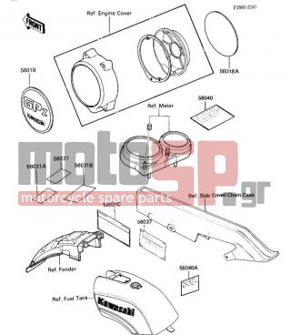 KAWASAKI - GPZ 1985 - Body Parts - LABELS - 56031-1229 - LABEL,DAILY SAFETY