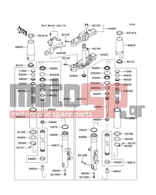 KAWASAKI - VULCAN® 1700 NOMAD™ 2012 -  - Front Fork - 13070-0104 - GUIDE,CASE