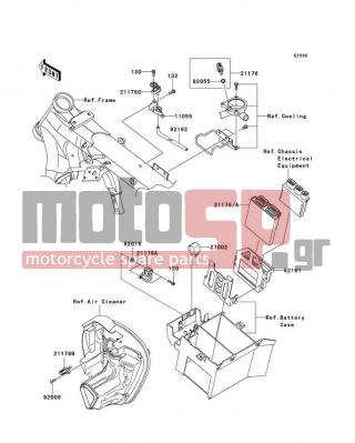 KAWASAKI - VULCAN® 1700 NOMAD™ 2012 - Engine/Transmission - Fuel Injection - 92009-1984 - SCREW,TAPPING,5X16
