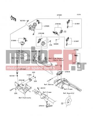 KAWASAKI - VULCAN® 1700 NOMAD™ 2012 -  - Ignition Switch/Locks/Reflectors - 27010-0089 - SWITCH,REAR BRAKE