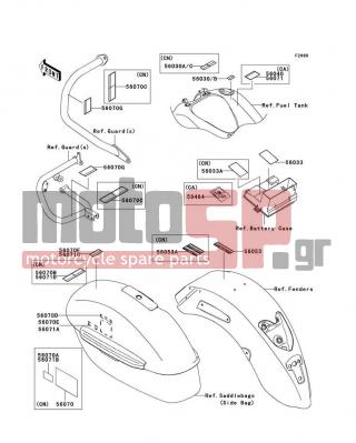 KAWASAKI - VULCAN® 1700 NOMAD™ 2012 - Body Parts - Labels - 56053-0379 - LABEL-SPECIFICATION,TIRE&LOAD