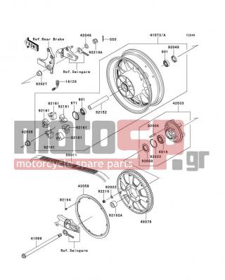 KAWASAKI - VULCAN® 1700 NOMAD™ 2012 -  - Rear Wheel/Chain - 42036-0060 - SLEEVE,RR HUB COUPLING