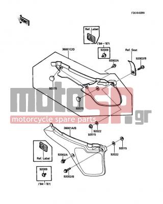 KAWASAKI - KDX80 1985 - Body Parts - Side Covers