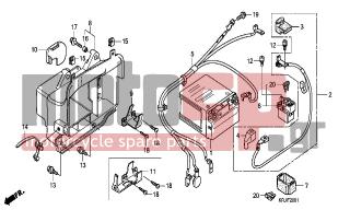 HONDA - FES150A (ED) ABS 2007 - Electrical - BATTERY (FES1257/ A7)(FES1507/A7) - 93404-0602008 - BOLT-WASHER, 6X20