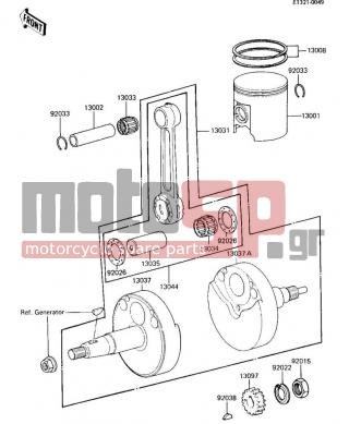 KAWASAKI - KX80 1985 - Engine/Transmission - CRANKSHAFT/PISTON ('84 KX80-E2)