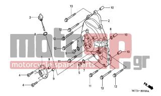 HONDA - FJS600A (ED) ABS Silver Wing 2003 - Engine/Transmission - RIGHT CRANKCASE COVER - 95701-0804000 - BOLT, FLANGE, 8X40