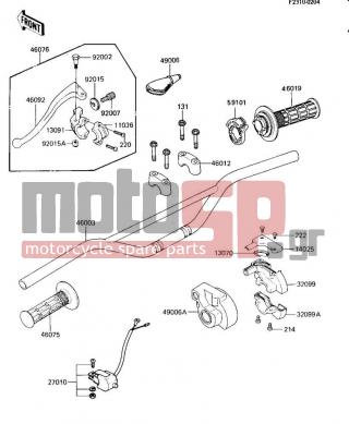 KAWASAKI - KX80 1985 -  - HANDLEBAR ('84 KX80-E2)