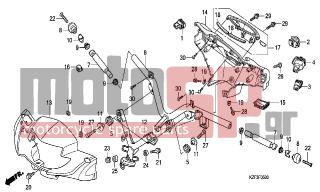 HONDA - ANF125A (GR) Innova 2010 - Frame - HANDLE PIPE-HANDLE COVER-SWITCH - 90106-GN5-900 - BOLT, FLANGE, 10X50