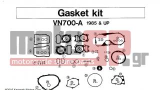 KAWASAKI - LTD 1985 - Engine/Transmission - GASKET KIT - 11060-1086 - GASKET,GEAR CASE