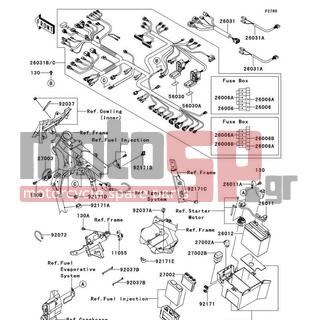 KAWASAKI - VULCAN® 1700 VAQUERO® 2012 -  - Chassis Electrical Equipment - 56030-0177 - LABEL,FUSE BOX