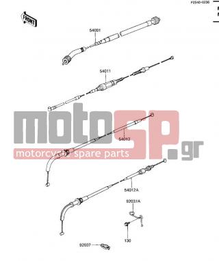 KAWASAKI - LTD SHAFT 1985 -  - CABLES - 92037-1253 - CLAMP,CLUTCH CABLE