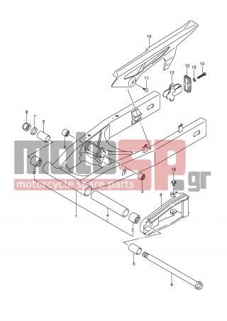 SUZUKI - GSF650SA (E2) 2008 - Frame - REAR SWINGING ARM (MODEL K8) - 61310-19F00-000 - CASE, CHAIN