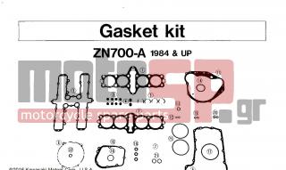 KAWASAKI - LTD SHAFT 1985 - Engine/Transmission - GASKET KIT - 14046-035 - GASKET,R.H.ENG COVER