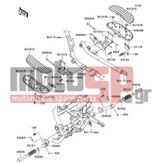 KAWASAKI - VULCAN® 1700 VAQUERO® 2012 -  - Footrests - 482EA8000 - CIRCLIP-TYPE-E,8MM